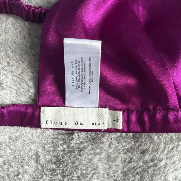 Fleur Du Mal Silk Triangle Bra - Picture 7 of 7